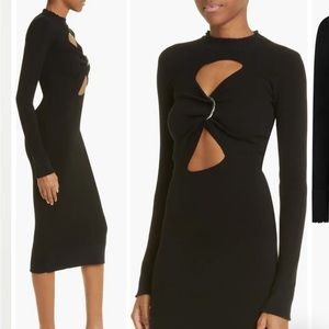 Attico black cut out dress